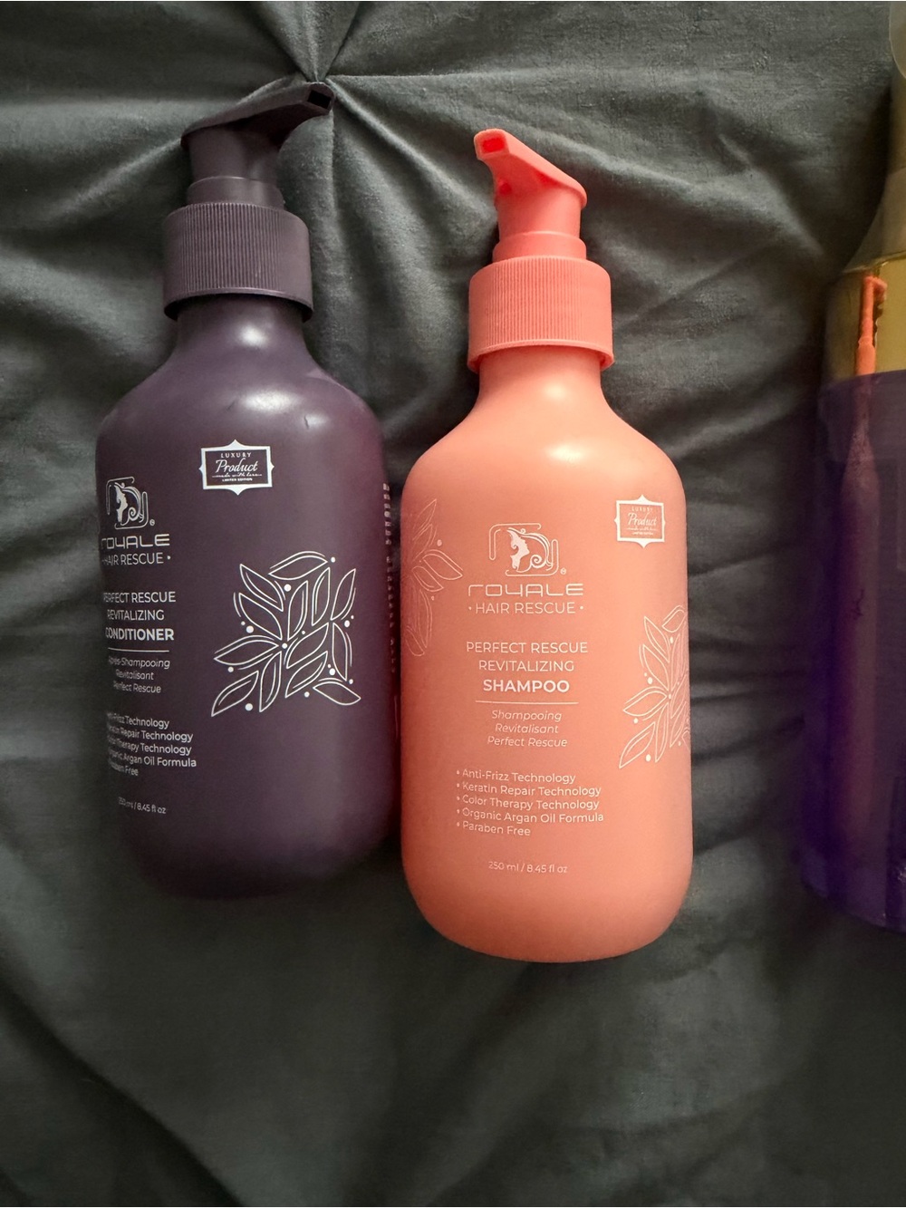 Hair Rescue Perfect Rescue Revitalizing Shampoo — Coral Pink and conditioner set
